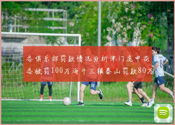各俱乐部罚款情况分析津门虎申花各被罚100万海牛三镇泰山罚款80万